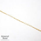 6mm x 9mm Matte Gold Oval Link Alternating Chain CCG204-General Bead