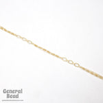 6mm x 9mm Matte Gold Oval Link Alternating Chain CCG204-General Bead