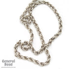 1.6mm Antique Silver Spiral Rope Chain CC259-General Bead