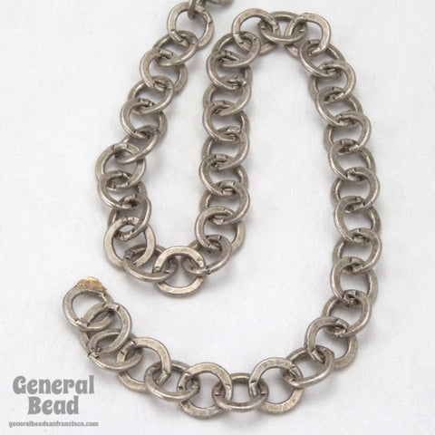 6.4mm Antique Silver Round Cable Chain CC224-General Bead