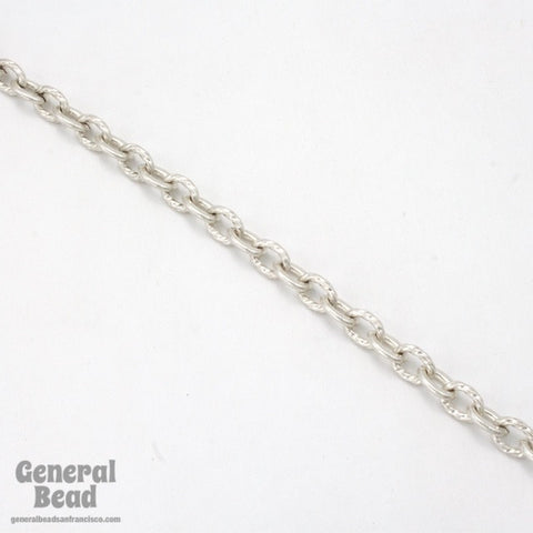7.5mm x 5.5mm Antique Silver Plain and Twist Link Chain CC237-General Bead