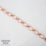 Bright Copper 19mm x 12mm and 10mm x 8mm Textured Link Chain-General Bead