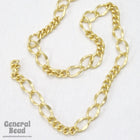 5mm x 3mm Matte Gold Figaro Chain CC258-General Bead