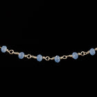 3.5mm Silver/Opal Periwinkle Fire Polished Glass Beaded Rosary Chain #CC99-General Bead