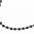 Matte Black 4mm Round Flat Disc Chain #CC103-General Bead