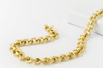Matte Gold 7mm x 6mm Double Oval Chain CC169-General Bead