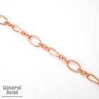 Bright Copper 26mm x 16mm Oval and 25.4mm x 10mm Twisted Link Chain CC234-General Bead