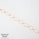 Bright Copper 23mm x 12mm Oval and 14.8mm Round Link Chain CC235-General Bead