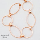 Bright Copper 23mm x 12mm Oval and 14.8mm Round Link Chain CC235-General Bead