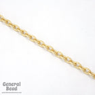 7.5mm x 5.5mm Matte Gold Plain and Twist Link Chain CC237-General Bead