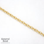 7.5mm x 5.5mm Matte Gold Plain and Twist Link Chain CC237-General Bead