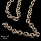 2.4mm x 2.6mm Matte Gold Textured Link Chain CC242-General Bead
