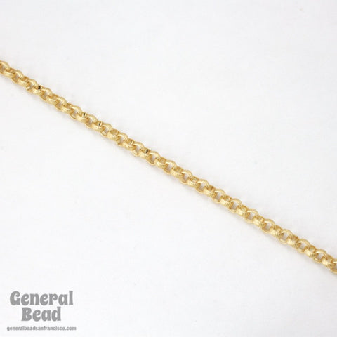5mm Matte Gold Textured Rolo Chain CC246-General Bead