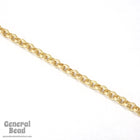 6.3mm Matte Gold Textured Vintage Style Rolo Chain CC253-General Bead