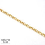 6.3mm Matte Gold Textured Vintage Style Rolo Chain CC253-General Bead
