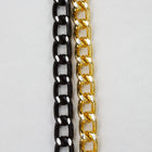 6mm Black/Silver Diamond Cut Aluminum Curb Chain #CC22-General Bead