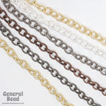 8mm x 6.5mm Gunmetal Textured Cable Chain CC94-General Bead