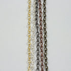 3mm x 4mm Antique Brass Drop Link Chain CC151-General Bead