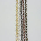 3mm x 4mm Bright Silver Drop Link Chain CC151-General Bead