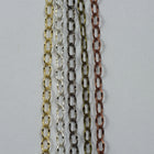 4mm x 2.5mm Antique Copper Crimped Oval Cable Chain CC155-General Bead