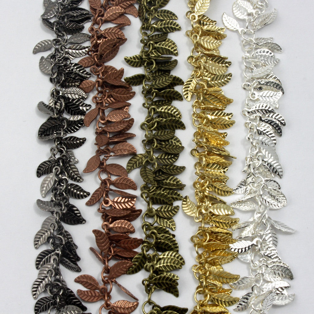 Bright Gold, 4mm x 6mm Leaf Chain CC158 – General Bead
