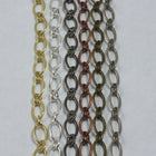 5mm x 9mm Bright Silver Flat Oval Chain CC161-General Bead