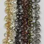 Antique Silver 5mm Dangle Links Chain CC171-General Bead