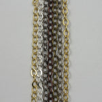 Bright Silver 4mm x 3mm Classic Cable Chain CC173-General Bead