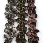 Antique Copper 7mm Shell Chain CC176-General Bead