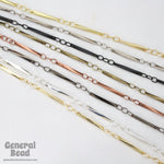 15mm x 1.7mm Gunmetal Twisted Bar Link Chain CC212-General Bead