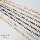 17.7mm x 6mm Bright Copper Stretched Oval Chain CC216-General Bead