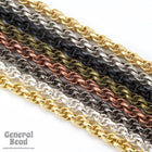 5mm Matte Black Rope Chain-General Bead