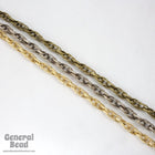 6mm x 10mm Gold Hammered Double Oval Link Chain CC241-General Bead