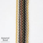 2.4mm x 2.6mm Matte Gold Textured Link Chain CC242-General Bead