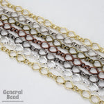 5mm x 7.4mm Matte Gold Figaro Chain-General Bead