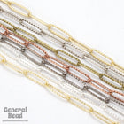 15mm x 5mm Antique Brass Textured Oval Cable Chain CC254-General Bead