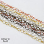 5mm x 3mm Matte Gold Figaro Chain CC258-General Bead