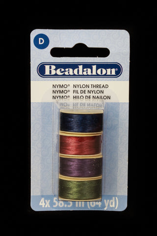 Size D Nymo Thread -Dark Gem Tones Mix (4 Packs, 24 Packs) #CDC003