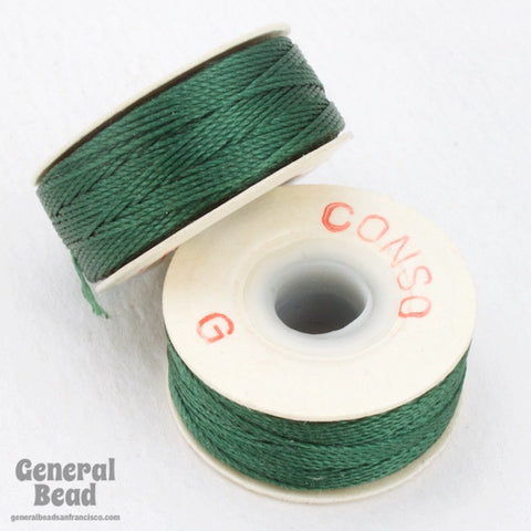 Dark Green Conso Nylon Size G Thread-General Bead