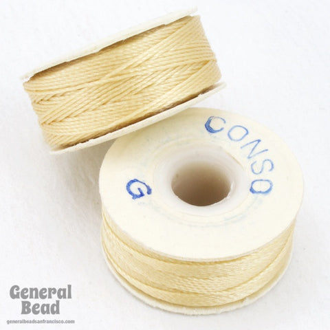 Conso Threaded Natural Conso Nylon Size G Thread #CDD004 – General Bead