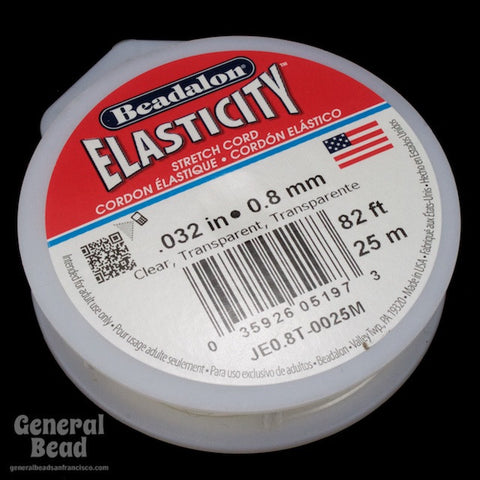 0.8mm Elasticity Stretch Cord (By the Yard or 25 Meter Roll) #CDE034-General Bead
