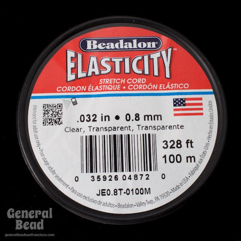 0.8mm Elasticity Stretch Cord (By the Yard or 100 Meter Roll) #CDF034-General Bead