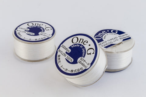 White Toho One-G Nylon Size G Thread #CDG001-General Bead