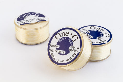 Cream Toho One-G Nylon Size G Thread #CDG003-General Bead