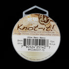 0.8mm White Knot-it! Chinese Knotting Cord #CDX004-General Bead