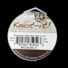 0.8mm Neon Brown Knot-it! Chinese Knotting Cord #CDX302