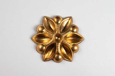 43mm Raw Brass Floral Setting Cabochon Setting #CEA061-General Bead