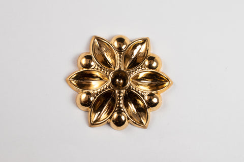 43mm Gold Floral Setting Cabochon Setting #CEB061-General Bead