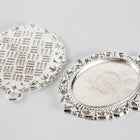 25mm x 18mm Silver Filigree Cabochon Setting #CEC084-General Bead