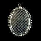 25mm x 18mm Silver Cabochon Setting #CEC054-General Bead